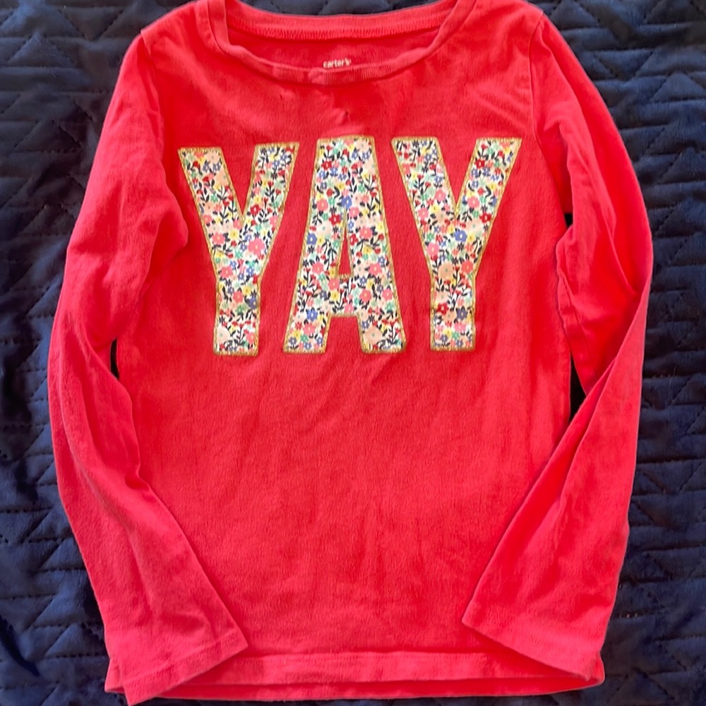 Carter’s Long Sleeve YAY Tee girls sz 7